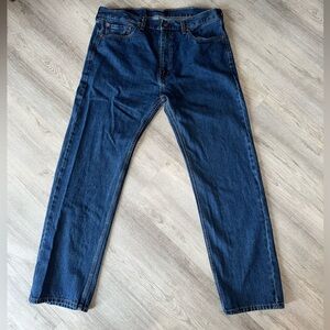 Levi 505 Men's Dark Blue Straight-Leg Jeans